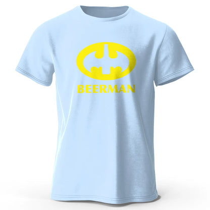 Men's Beer Man Printed T-Shirt 100% Cotton  Tops