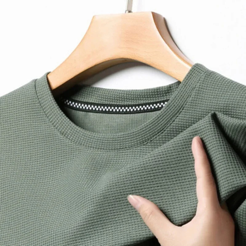 New Summer Round Neck Short Sleeved T-shirt for Men's Short Sleeved Top