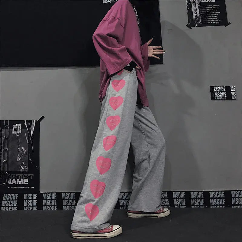 Japanese Oversize Graphic Wide Sweatpants