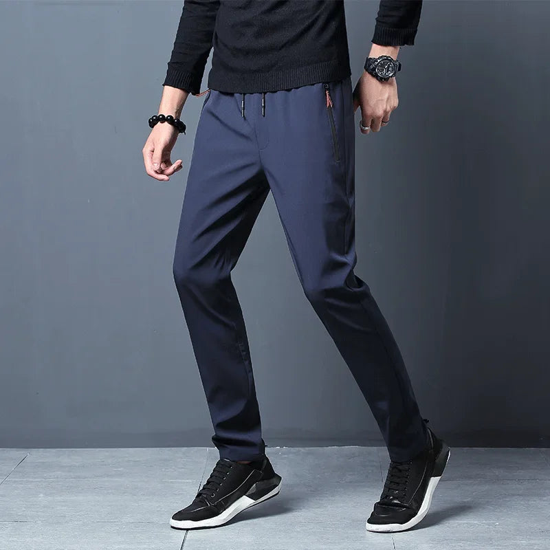 Men's Casual Pants Stretch Slim Fit Elastic Waist Jogger