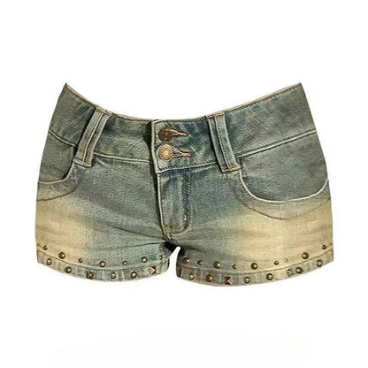 Women Streetwear Fashion 2000s Jean Shorts Denim Hot Pants