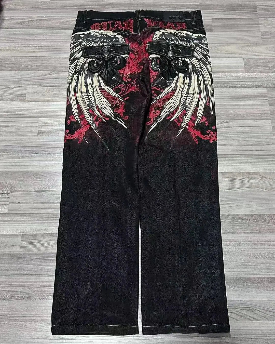 New American women's washed grey jeans Streetwear