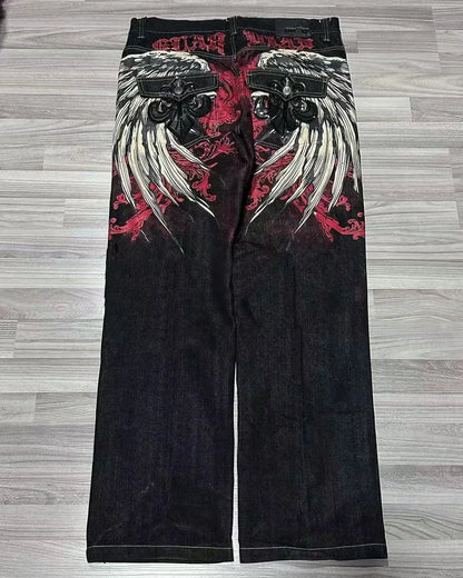 New American women's washed grey jeans Streetwear
