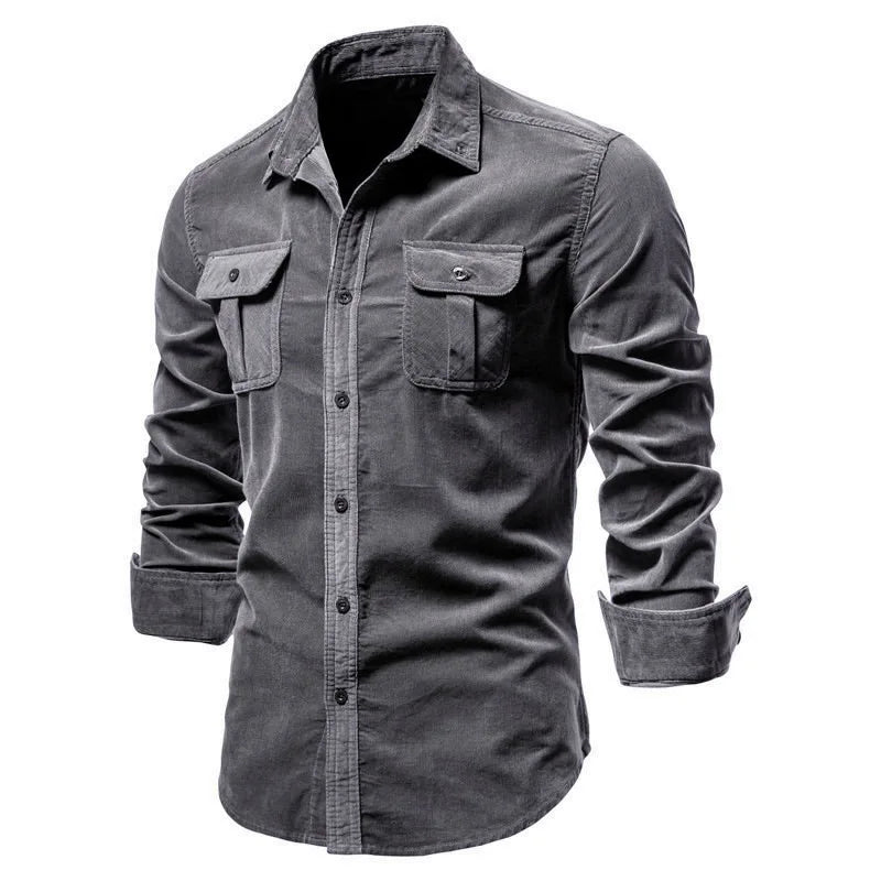 New Single Breasted 100% Cotton Men's Shirt Casual Fashion