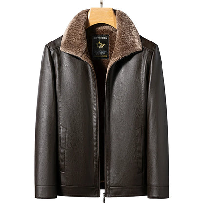 Autumn/Winter Men's Natural Leather Jacket Casual Top
