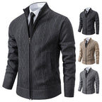 New warm casual men's knitted sweater coat
