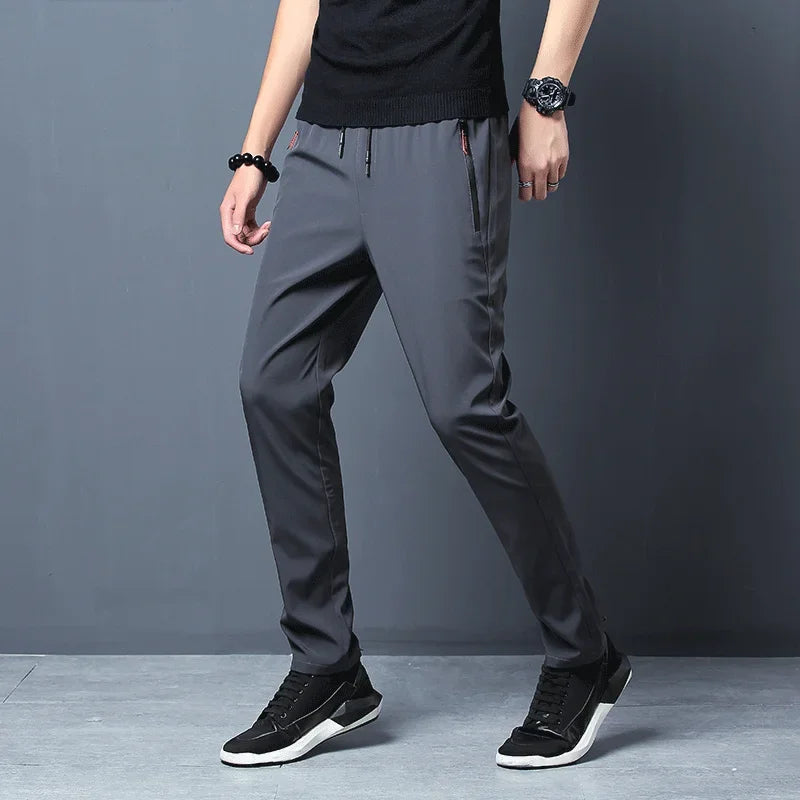 Men's Casual Pants Stretch Slim Fit Elastic Waist Jogger