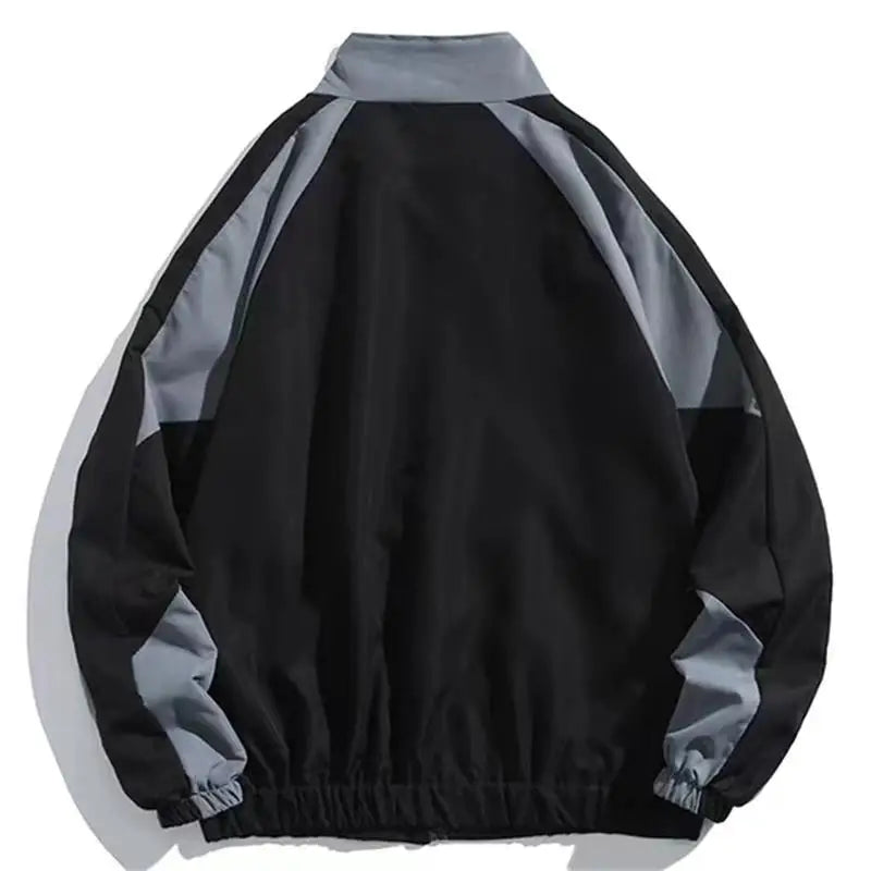 Men Hip Hop Streetwear Coat Zipper Up Jacket