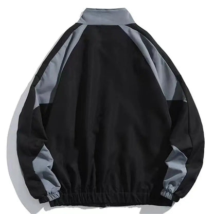 Men Hip Hop Streetwear Coat Zipper Up Jacket