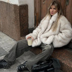 Coat Women Thick Warm Outerwear Fluffy Jacket