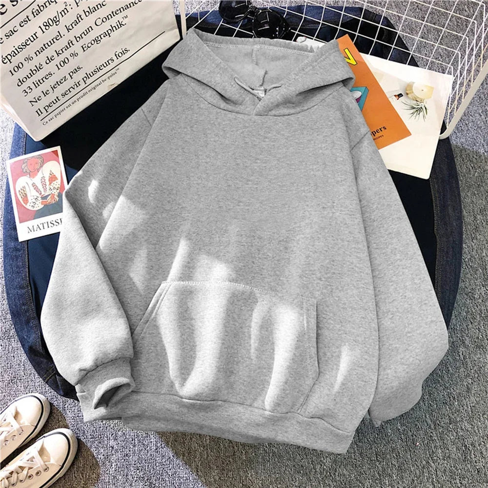 Winter Fleece Hoodies Fashion Casual Sweatshirts Men Women