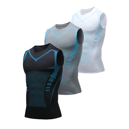 Sports Vest Men's Running Short-sleeved Quick-drying Sleeveless Ice Silk T-shirt