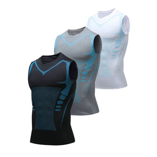 Sports Vest Men's Running Short-sleeved Quick-drying Sleeveless Ice Silk T-shirt