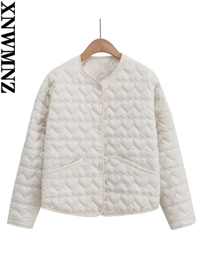 Women's  O Neck Long Sleeve Pocket Versatile Female Coat