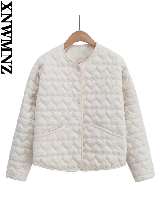 Women's  O Neck Long Sleeve Pocket Versatile Female Coat