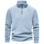 Warm Fleece Jacket for Men Zipper Neck Pullover Men's Sweatshirt