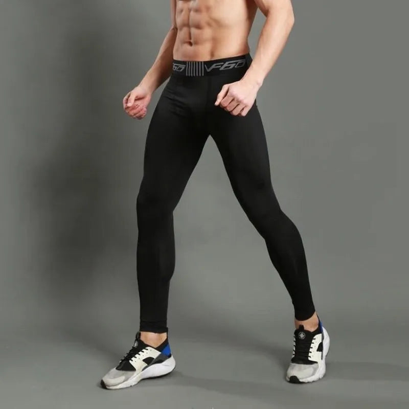 Mens Quick Dry Fit Legging Fitness Training  Pants