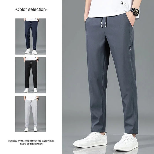 Men's New Black Gray Straight Leg Sweatpants