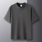 summer high-end brand men's short sleeve round neck fashionable style