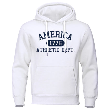 Athletic Dept Letter Print Mens Hoodies
