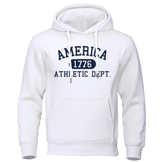 Athletic Dept Letter Print Mens Hoodies