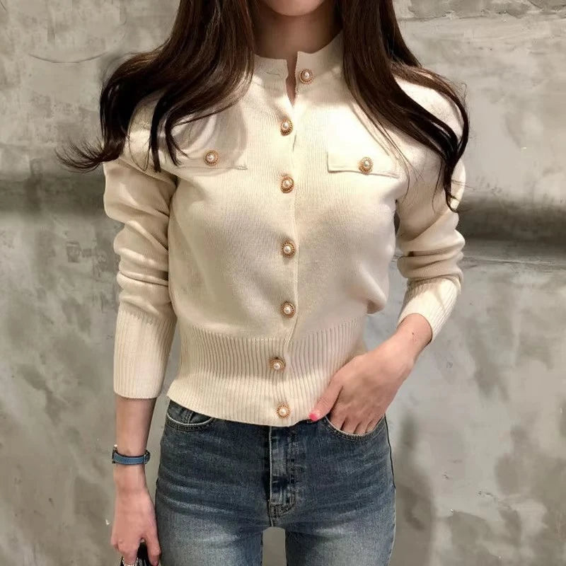 2025 Long Sleeve Fashion Women Cardigans Sweater Knitted Coat