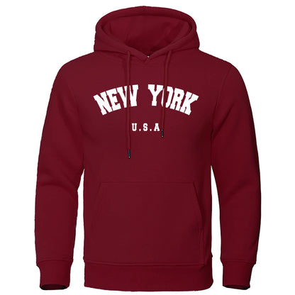 NEW YORK Men Fashion Casual Long Sleeves Street Sweatshirt