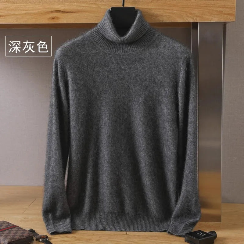 Men's Sweater High Winter New Tops Long Sleeve High-End Jumpers