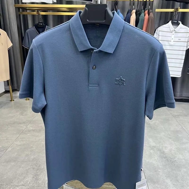 cotton high-end breathable short sleeve POLO shirt men