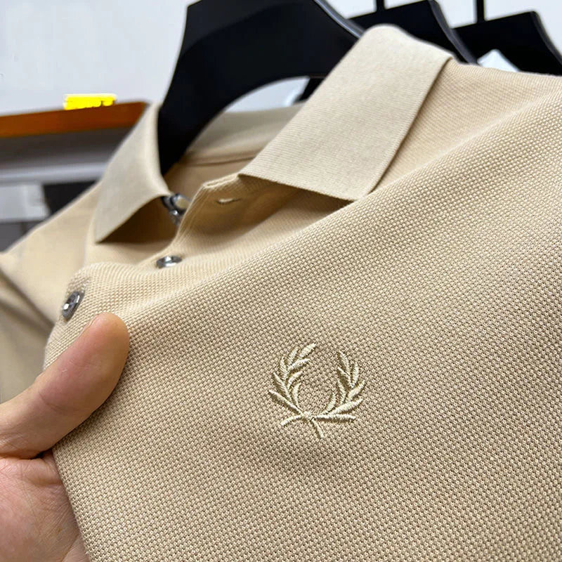 2025 New Men's Leisure POLO Shirt High Quality sleeved Shirt