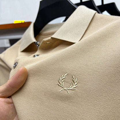 2025 New Men's Leisure POLO Shirt High Quality sleeved Shirt