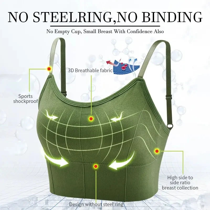 Backless Sportswear Woman Gym Sports Bra Seamless Yoga Vest Bralette