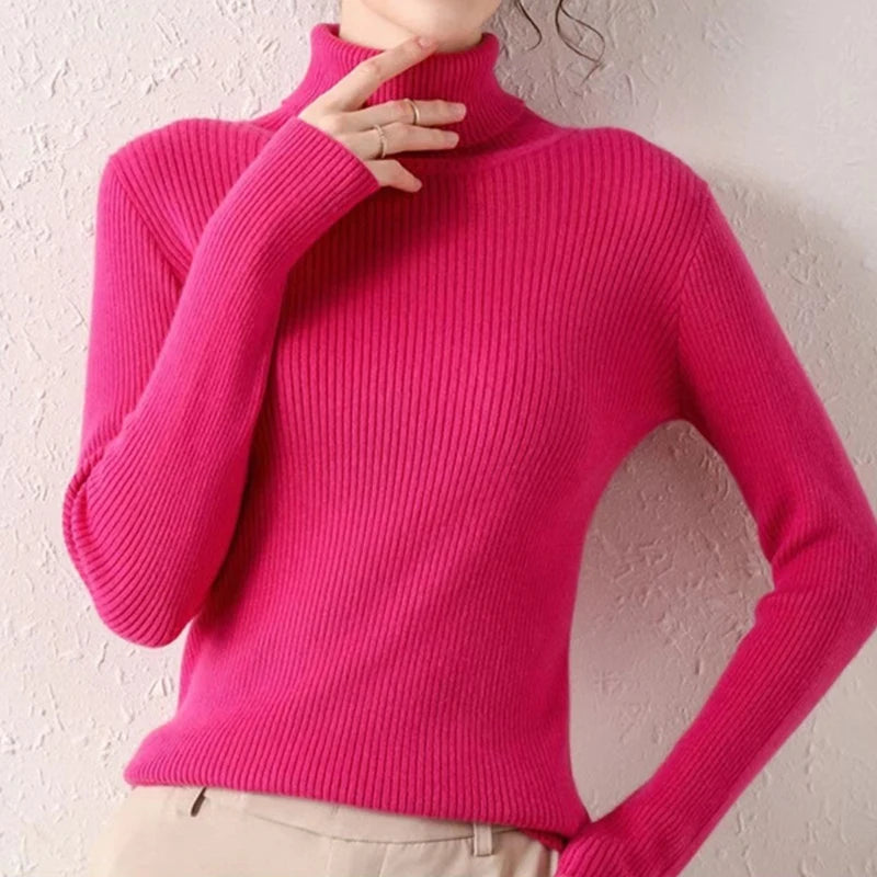 Women Sweater Knitted Soft Pullovers Cashmere