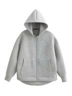 Women Jacket With Hood Long Sleeve