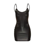 Leather Dress Push Up Bra Dress