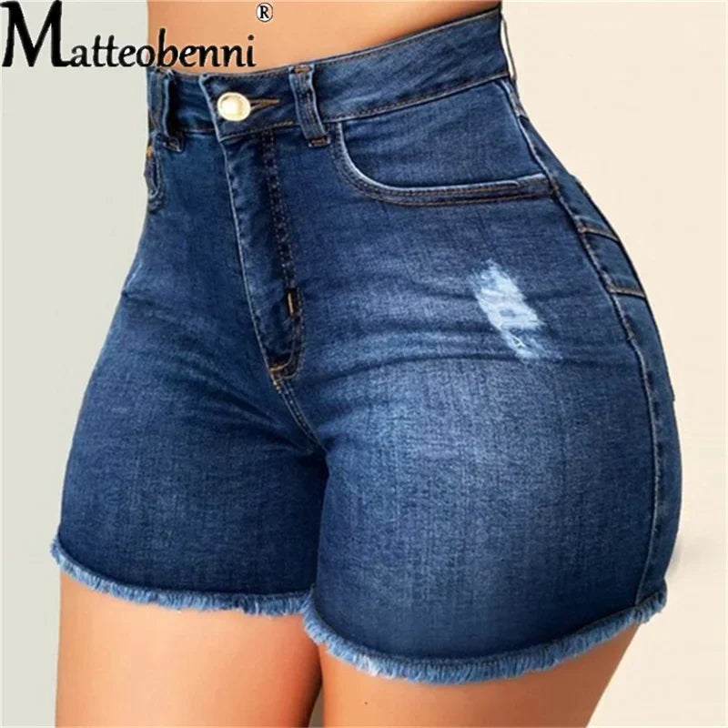 New High Waist Skinny Hips Stretch Leg Length Tight Hips Jeans