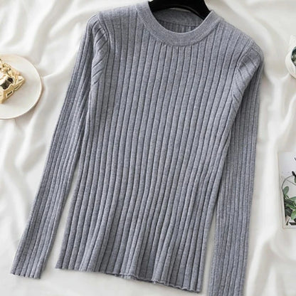 Women Sweater Casual Pulls Jumpers Korean Long-sleeved