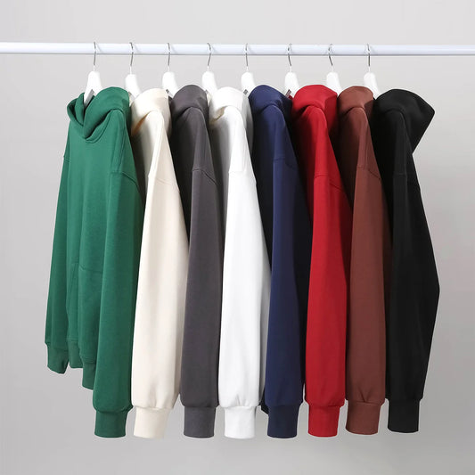 Men Thickened Tight Polar Fleece Pullover Hoodie