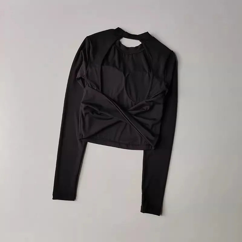Sculpt & Slay: Backless Yoga Crop Top with Built-in Support