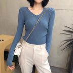 Women Sweaters Casual Long Sleeve Knitted Pullover