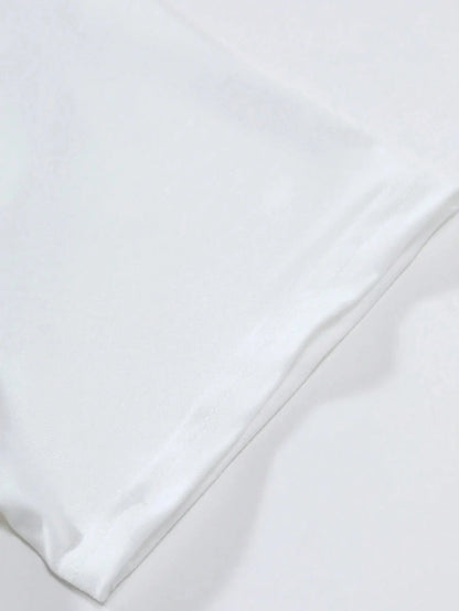 Men's 100% pure cotton print casual comfortable round neck T-shirt top