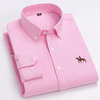 Mens Leisure Embroidered Horse Shirts Streetwear