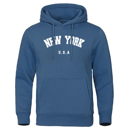 NEW YORK Men Fashion Casual Long Sleeves Street Sweatshirt