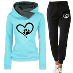Women Sweatshirt Pants Sport Outfit Women's Hooded Sweatshirt Jogger Pants