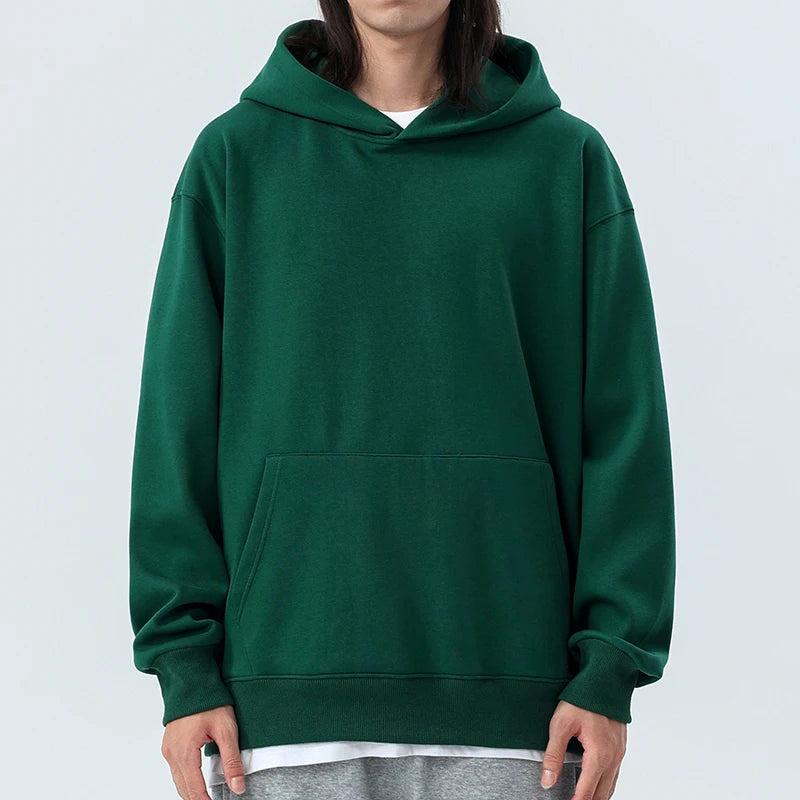 Men Thickened Tight Polar Fleece Pullover Hoodie