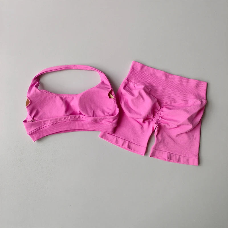 Women's Sports Bras Shorts set