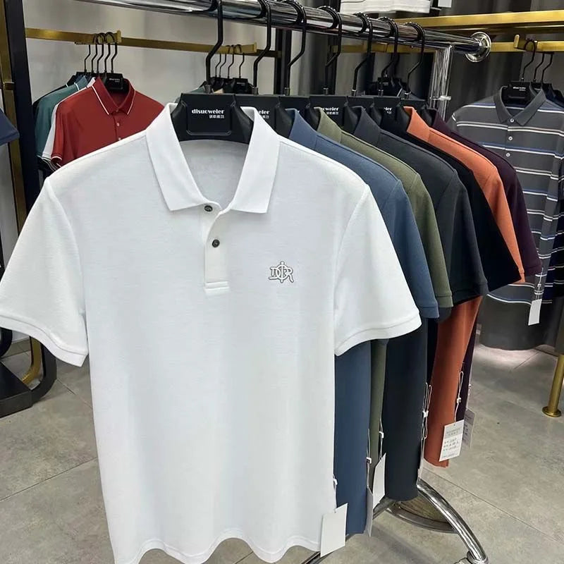 cotton high-end breathable short sleeve POLO shirt men