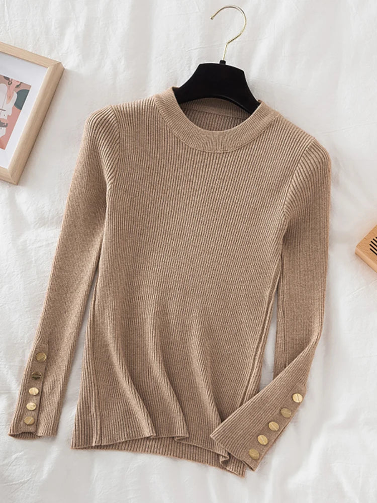 2025 sweater pullovers khaki casual autumn winter