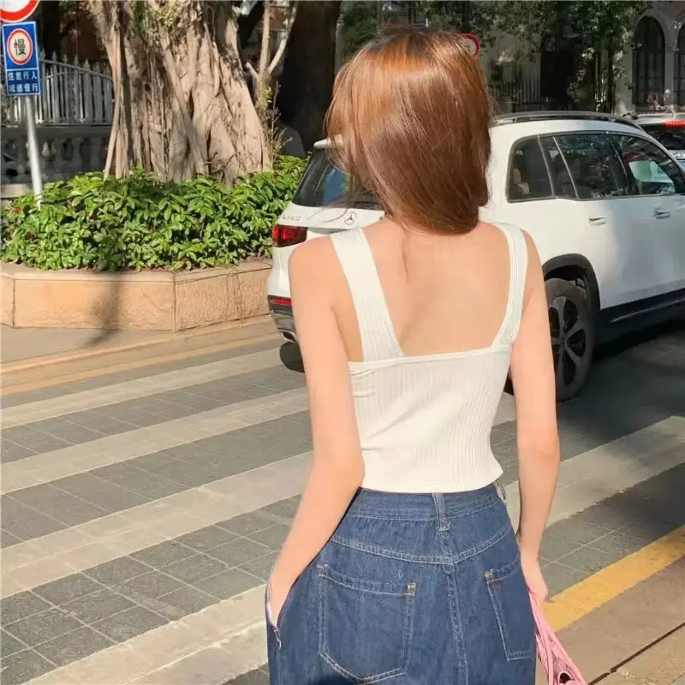 Women's Cropped Tops with Bra