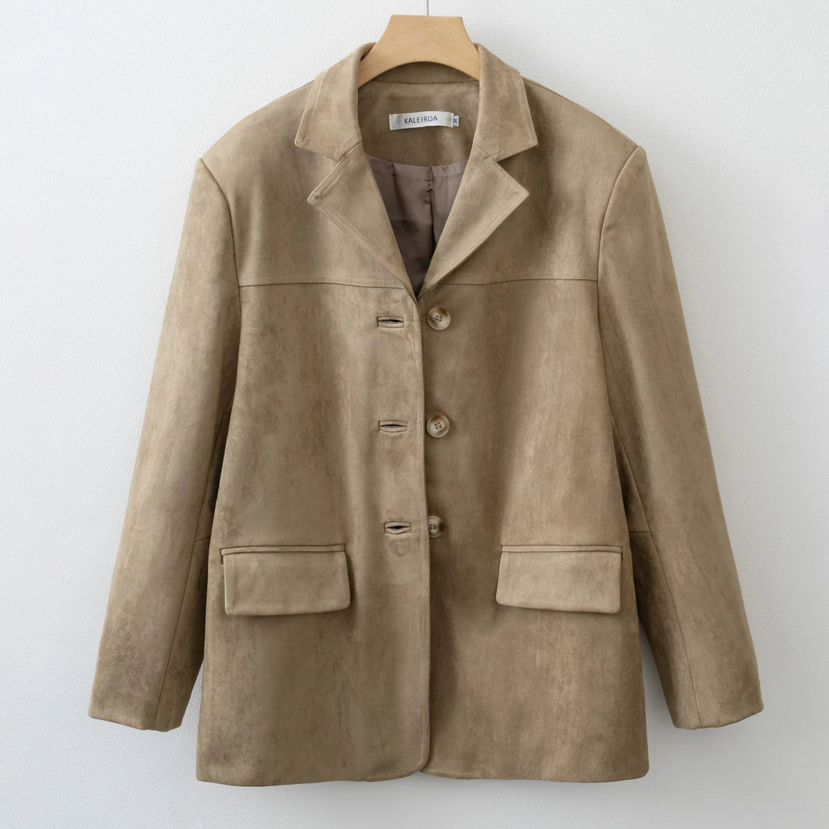 Winter New Women Fashion Suede Basic Jacket Basic Blazer
